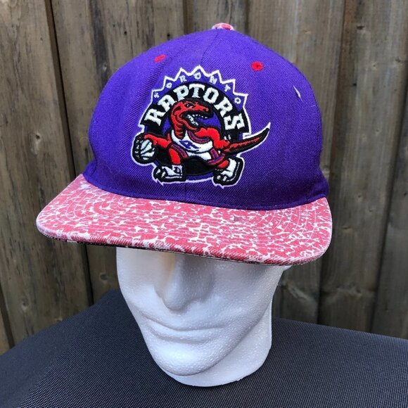 Vintage 90s Mitchell & Ness Embroidered Toronto Raptors Hat - Picture 1 of 9